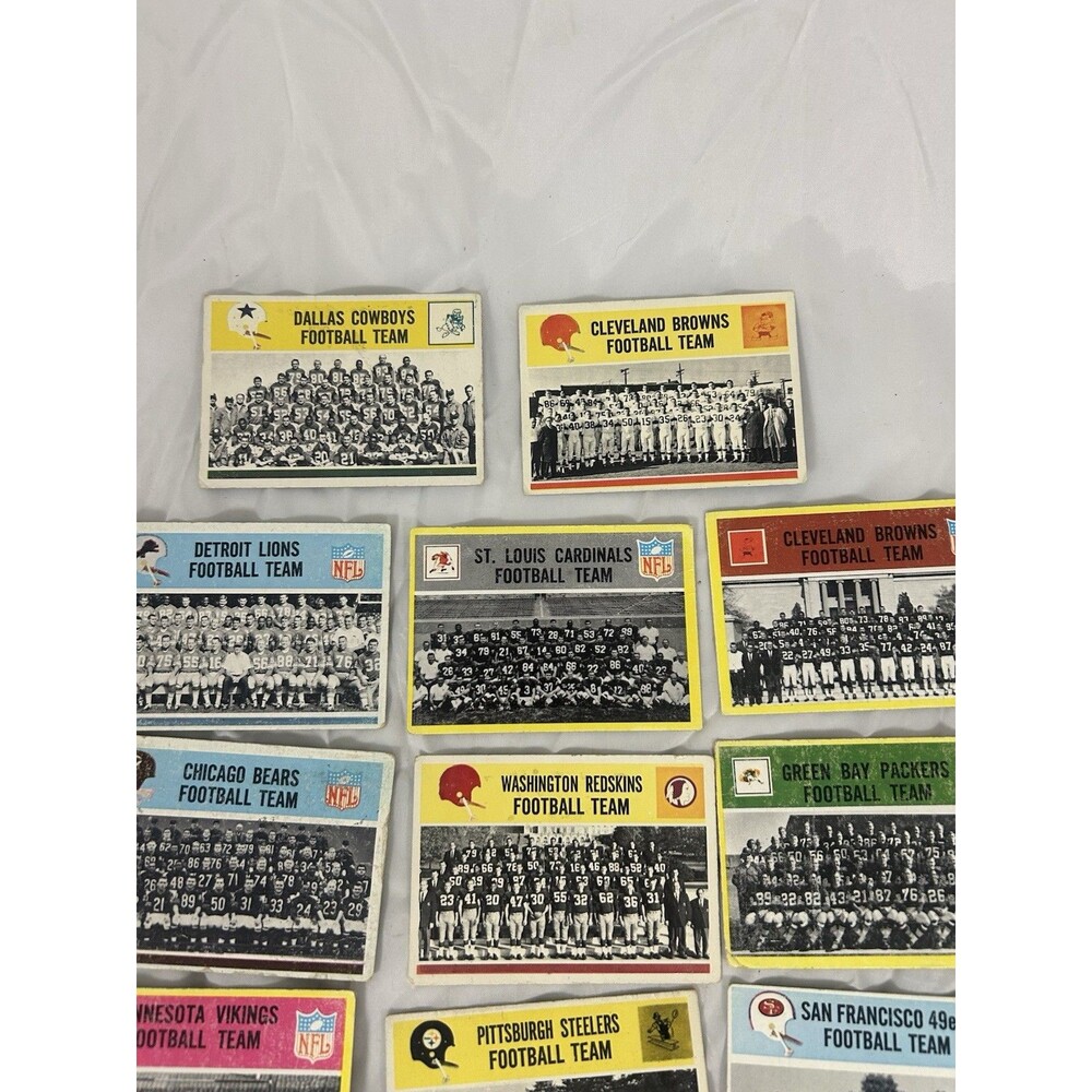 Vintage 1960’s NFL Football Team Trading Card Lot of 14 Various Teams